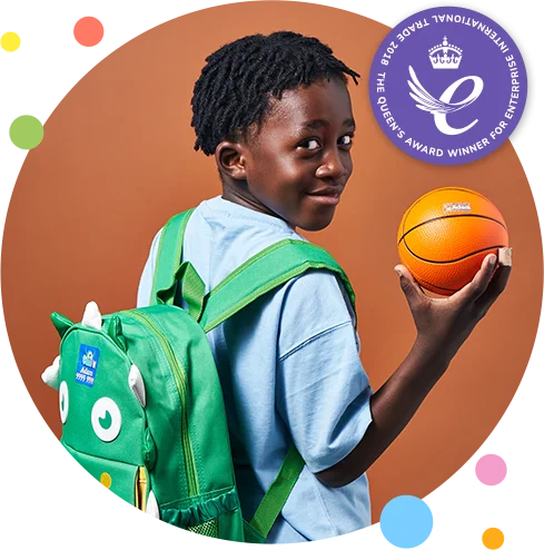 Ambitious Kid with ball on the hand