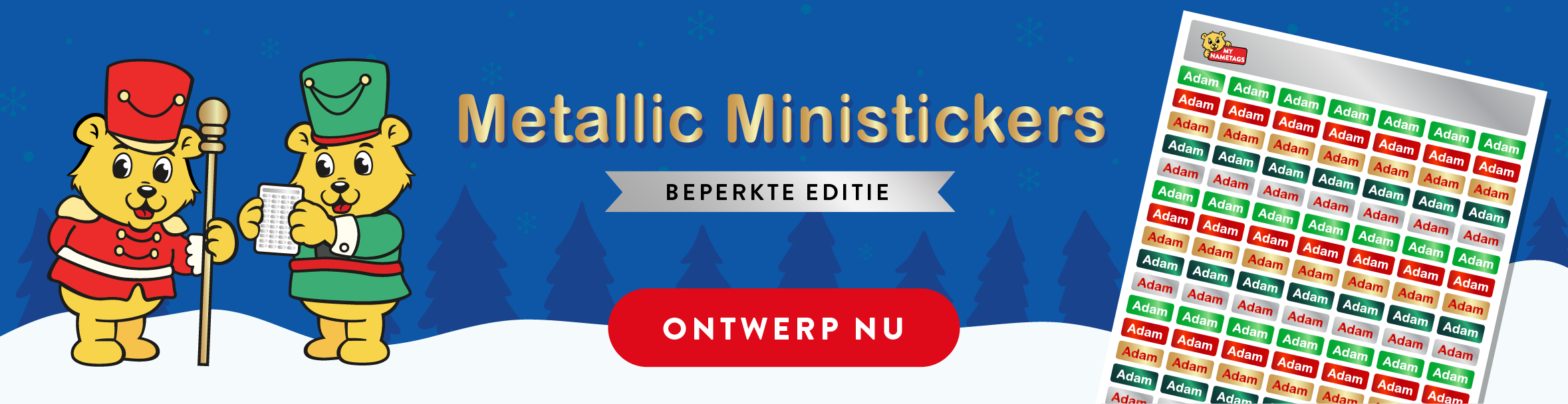 Metallic stickers banner