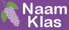 My Nametags label met naam en lila boom op een paarse achtergrond